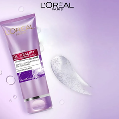 Sữa Rửa Mặt L'Oreal Paris Revitalift Hyaluronic Acid /Glycolic-Bright Glowing Daily Cleanser Foam Làm Sạch Sâu Cấp Ẩm Sáng Da Pháp - Tuýp 100ml