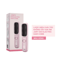 Lượt Điện Chải Tóc Jary Ion Electric Hair Comb  Không Dây Ion Âm Gỡ Rối Suôn Mượt, Tạo Kiểu Siêu Dễ
