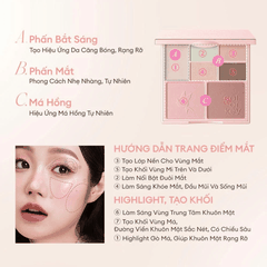 Bảng Phấn Trang Điểm Colorkey 7 Màu, Đa Năng, Phấn Mịn Dễ Tán, Nhỏ Gọn, Phù Hợp Makeup Hàng Ngày