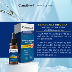 Serum Compliment No Problem AHA BHA PHA Giảm Mụn Mờ Thâm Da Dầu Mụn 27ml