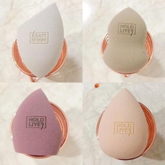 Set 4 Mút Tán Nền Hold Live Giúp Nền Mỏng Mịn Lâu Trôi Kèm Cốc Đựng