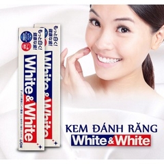 Kem Đánh Răng Lion White & White Làm Trắng Răng 150g Nhật Bản