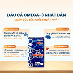 Dầu Cá Omega 3 Orihiro Nhật Bản 180 Viên