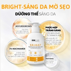 Dưỡng Thể MD CARE Brightening Acne Body Lotion Dưỡng Sáng Da Mờ Thâm Giảm Mụn Cơ Thể Chai 200ml