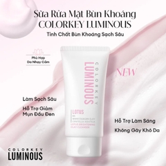 Sữa Rửa Mặt Colorkey Luminous Sạch Sâu Giữ Ẩm Mềm Mịn Sáng Da Clay Gel Cleanser 100g - TẶNG 1 MÚT RỬA MẶT COCLORKEY