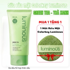 Sữa Rửa Mặt Colorkey Luminous Sạch Sâu Giữ Ẩm Mềm Mịn Sáng Da Clay Gel Cleanser 100g - TẶNG 1 MÚT RỬA MẶT COCLORKEY