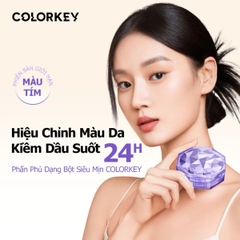 Phấn Phủ Colorkey Lasting Naturally Kiềm Dầu Siêu Mịn Giúp Lớp Trang Điểm Tự Nhiên Hộp 8g