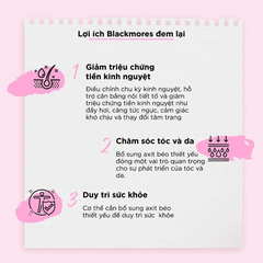 Tổng Hợp  Viên Uống Blackmores  Hỗ Trợ Cân Bằng Nội Tiết, Đẹp Da & Giảm Khô Da (Úc)