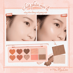 Bảng Phấn Mắt Má Đa Năng 10 Ô Pinkflash Mịn Lì Màu Siêu Đẹp, Full Face Tiện Lợi Multi Face Palette M02 120g