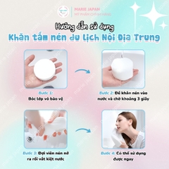 Khăn Tắm Nén Du Lịch Tiện Lợi Nội Địa Trung 100% Cotton