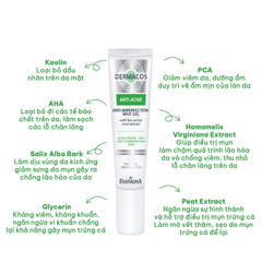 [MUA 1 TẶNG 1] Gel Chấm Mụn Dermacos Anti Acne Anti Imperfection Spot Tuýp 15ml - TẶNG 1 MASK JM