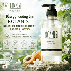 Combo 2 Món Dầu Gội Xả BOTANIST Moist Nắp Đen Dưỡng Ẩm Phục Hồi Tóc Khô Xơ Rối Chai Nhật Bản 460ml