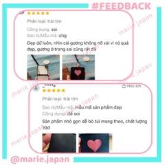 Gương Vuông Đen Vỏ Nhám Love Day Nhiều Hình Cute - Giao Màu Ngẫu Nhiên