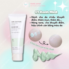 Kem Lót The Face Shop Air Cotton Make Up Base - 02 TÍM LAVENDER Tuýp 35g