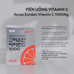 Viên Uống Eundan Vitamin C 1000mg Sáng Da Tăng Sức Đề Kháng Hàn Quốc 120 Viên