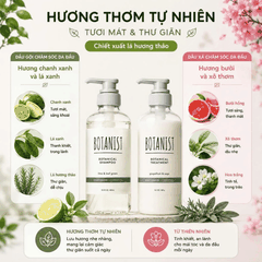 Dầu Gội Xả BOTANIST Moist Nắp Xám Dưỡng Ẩm Tự Nhiên Cho Tóc Khô Xơ Làm Sạch Dịu Nhẹ  Nhật Bản 460ml