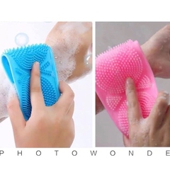 Dây Tắm Chà Lưng 2 Mặt Bằng Silicone Mẫu Mới (Giao màu ngẫu nhiên)