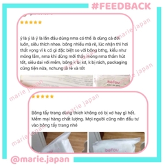 Bông Tẩy Trang Befou 100% Cotton Tự Nhiên Không Kích Ứng Sơ Bông Gói 150 Miếng