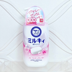 Sữa Tắm Cow Tạo Bọt Dịu Nhẹ Dưỡng Ẩm Mềm Mịn Cho Da Nhạy Cảm Nhật Bản Chai 500ml