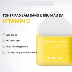 Toner Pad Mediheal Sạch Sâu Dưỡng Ẩm Sáng Da Hàn Quốc Hộp 100 Miếng
