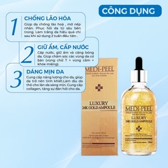 Serum Medi Peel Vàng 24K Luxury Gold Ampoule Dưỡng Ẩm Da Trắng Sáng Chống Lão Hóa 100ml Hàn Quốc