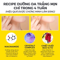 Kem Chống Nắng  Recipe Crystal Sun CreamSPF50+ PA++++ Dưỡng Trắng Nâng Tông Chống Nước 50ml