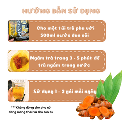 Trà Nghệ Orihiro Thải Độc Gan Bảo Vệ Dạ Dày Ukon Tea Nhật Bản - Túi 48 Gói