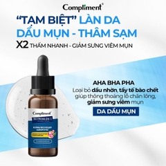 Serum Compliment No Problem AHA BHA PHA Giảm Mụn Mờ Thâm Da Dầu Mụn 27ml