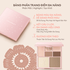 Bảng Phấn Trang Điểm Colorkey 7 Màu, Đa Năng, Phấn Mịn Dễ Tán, Nhỏ Gọn, Phù Hợp Makeup Hàng Ngày