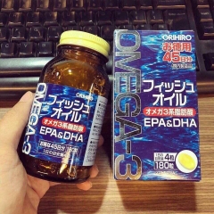 Dầu Cá Omega 3 Orihiro Nhật Bản 180 Viên