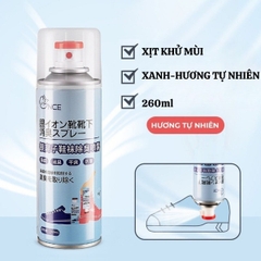 Xịt khử mùi giày nano bạc đa năng JIXUAN 260ml