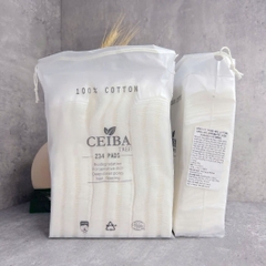 Bông Tẩy Trang Ceiba Cotton Siêu Mềm Mịn Không Xơ Bông 234 miếng