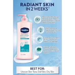 Dưỡng Thể Vaseline Fresh & Bright Cooling -4*C - Chai 350ml