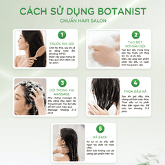 Combo 2 Món Gội Xả BOTANIST Smooth Nắp Trắng Suôn Mượt Cho Tóc Rối, Mềm Mượt Như Lụa Chuẩn Salon Tại Nhà
