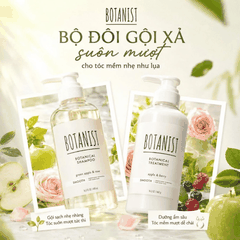 Gội Xả BOTANIST Smooth Nắp Trắng Suôn Mượt Cho Tóc Rối,  Mềm Mượt Như Lụa Chuẩn Salon Tại Nhà