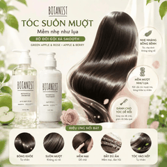 Combo 2 Món Gội Xả BOTANIST Smooth Nắp Trắng Suôn Mượt Cho Tóc Rối, Mềm Mượt Như Lụa Chuẩn Salon Tại Nhà