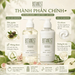 Gội Xả BOTANIST Smooth Nắp Trắng Suôn Mượt Cho Tóc Rối,  Mềm Mượt Như Lụa Chuẩn Salon Tại Nhà