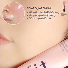 Kem Lót Trang Điểm Tfit Delicate Silk Veil Kiềm Dầu Nâng Tông Tự Nhiên Hàn Quốc 30ml