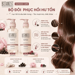 Combo 2 Món Set Gội Xả BOTANIST Damage Care NẮP BE Chai 460ml