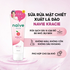 Sữa Rửa Mặt Kracie Làm Sạch Dịu Nhẹ Dưỡng Ẩm Mịn Da Naive Foaming Face Wash Nhật Bản Tuýp 130g