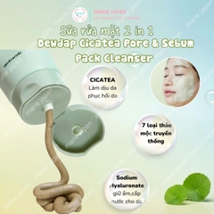 Sữa Rửa Mặt 2IN1 Dewdap Sạch Sâu Dưỡng Ẩm Mềm Mịn Cho Da Dầu Mụn Nhạy Cảm Cicatea Pore & Sebum Pack Cleanser Hàn Quốc