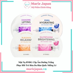 Mặt Nạ BNBG Placenta Skin Booster Mask Cấp Ẩm Dưỡng Trắng Phục Hồi Trẻ Hóa Da Hàn Quốc Miếng Lẻ
