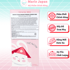 [MUA 1 TẶNG 1] Phấn Phủ Nén Thủy Tinh MENOW Mỏng Mịn Tự Nhiên Clear Radiant Pressed Powder Viet Nam Edition 7g