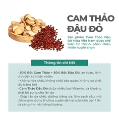 Bột Cam Thảo Đậu Đỏ Obaxua Dưỡng Trắng Làm Sạch Sâu Mờ Thâm Hiệu Quả Da Sáng Mịn Tự Nhiên