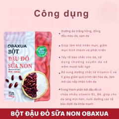 Bột Đậu Đỏ Sữa Non OBAXUA Sạch Sâu Cấp Ẩm Dưỡng Da Trắng Sáng Mịn Màng Tự Nhiên