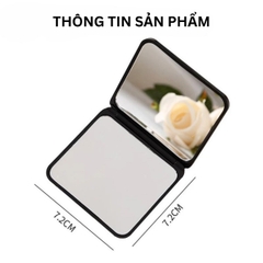 Gương Vuông Đen Vỏ Nhám Love Day Nhiều Hình Cute - Giao Màu Ngẫu Nhiên