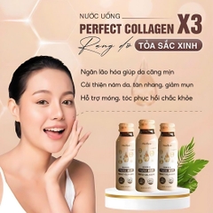 Nước Uống Collagen Perfect Collagen X3 Masilraon Trắng Da Chống Lão Hóa Hàn Quốc Hộp 10 Ống