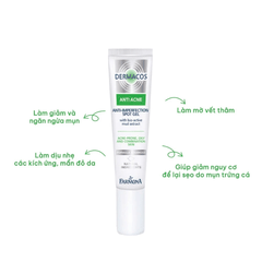 [MUA 1 TẶNG 1] Gel Chấm Mụn Dermacos Anti Acne Anti Imperfection Spot Tuýp 15ml - TẶNG 1 MASK JM