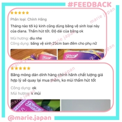 Băng Vệ Sinh Unicharm Diana Siêu Mỏng Có Cánh Siêu Thấm Khô Thoáng Thoải Mái