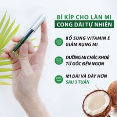 Mascara Dầu Dừa Milaganics Dưỡng Dài Mi Dày Khỏe Chai 5ML